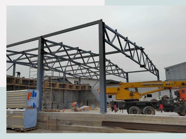 Строительство цехов в Рузаевке