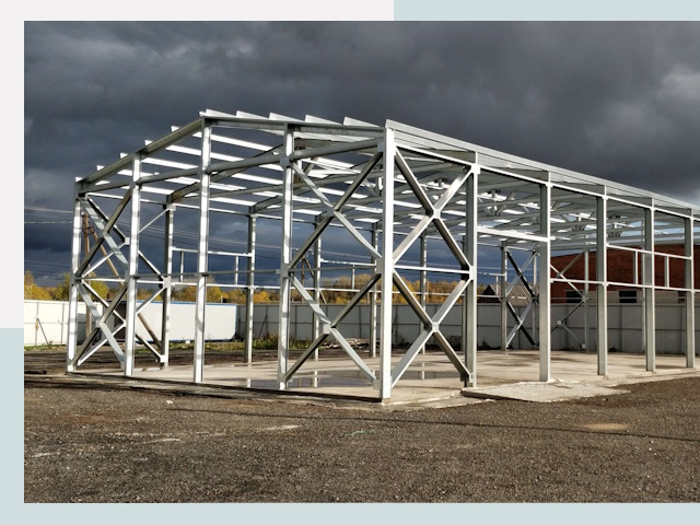 Двускатные ангары в Рузаевка от 622 руб. за квадрат