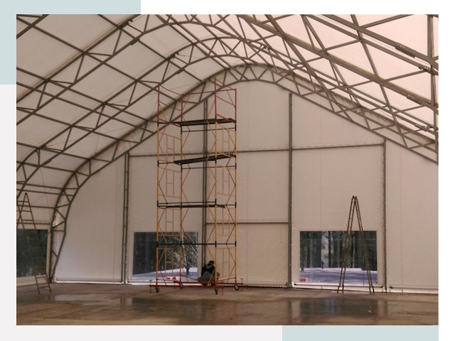 Шатровые ангары в Рузаевке