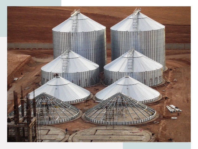 Строительство зерновых силосов в Рузаевке